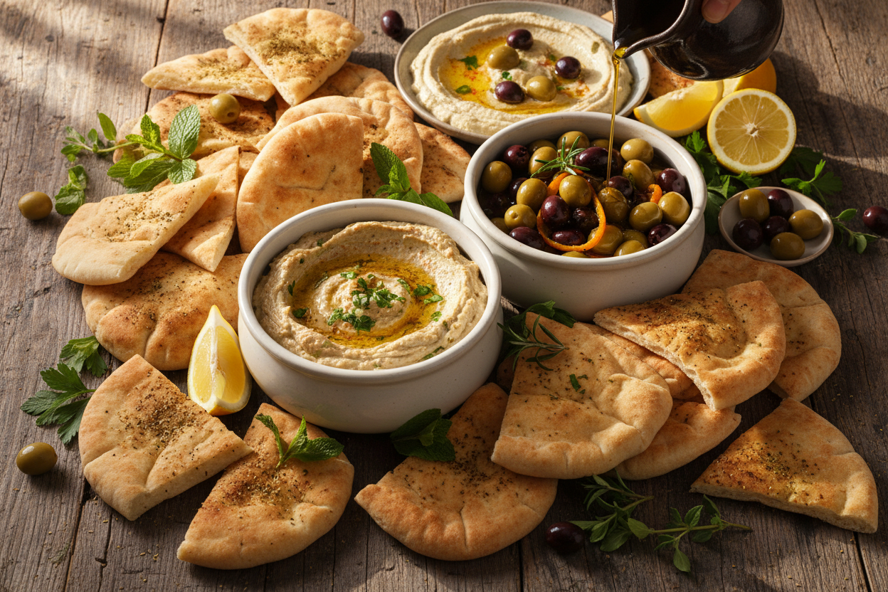 Noush Homepage Hero — Mezze Spread